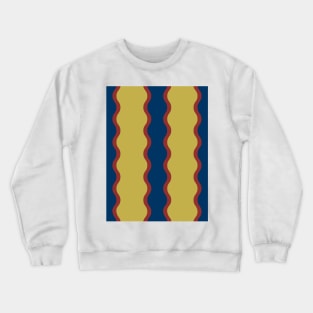 Red Blue Twists on Yellow Crewneck Sweatshirt